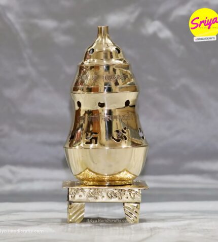 Brass Patchai Karpoora Vilakku 9 inches